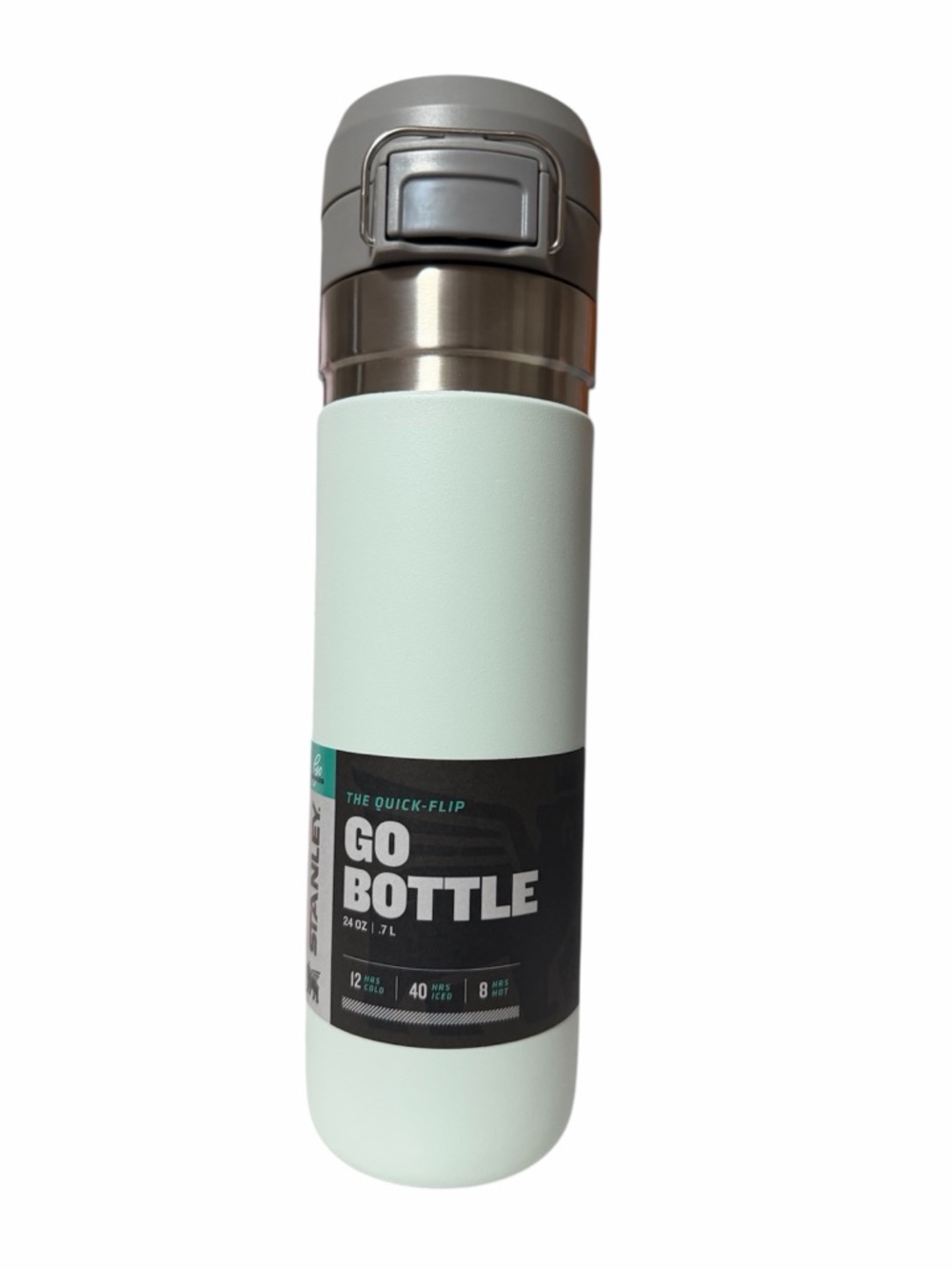 Stanley Go Bottle 24oz Quick-Flip in Mint Green and Gray